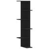 vidaXL Wall Corner Shelf Black 36.5x36.5x140 cm Engineered Wood
