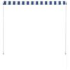 vidaXL Retractable Awning 100x150 cm Blue and White