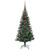 vidaXL Artificial Pre-lit Christmas Tree Green 120 cm PVC and Metal