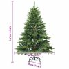 vidaXL Artificial Christmas Tree with 150 LEDs Green 120 cm PE and PVC