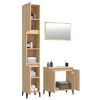 vidaXL 3 Piece Bathroom Furniture Set Sonoma Oak Engineered Wood