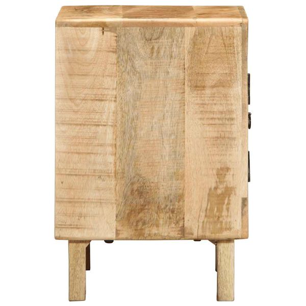vidaXL Bedside Cabinet 40x32x46 cm Solid Wood Rough Mango