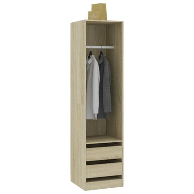 vidaXL Wardrobe with Drawers Sonoma Oak 50x50x200 cm Engineered Wood