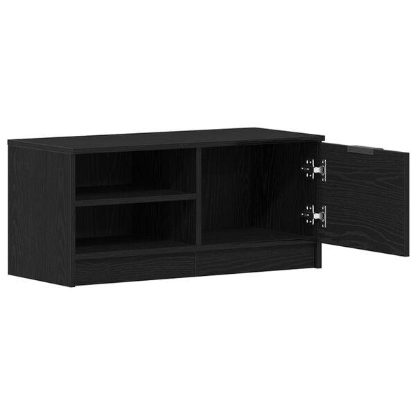 vidaXL TV Cabinet Black Oak 80 x 35 x 36.5 cm Engineered Wood