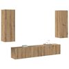 vidaXL Wall Mounted TV cabinets 4 pcs Artisan Oak Engineered Wood