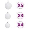 vidaXL Artificial Christmas Tree with LEDs&Ball Set&Pine Cones 180 cm