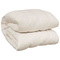 vidaXL Weighted Blanket Light Cream 120x180 cm 9 kg Fabric