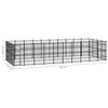 vidaXL Outdoor Dog Kennel Steel 36.86 m&sup2;