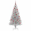 vidaXL Christmas Tree with 150 LEDs with Stand Silver 150 cm PET