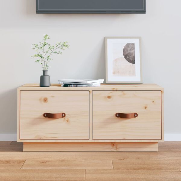 vidaXL TV Cabinet 80x34x35 cm Solid Wood Pine