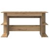 vidaXL Desk with Shelf Artisan oak 140 x 50 x 75 cm Engineered wood