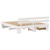 vidaXL Bed Frame with Headboard White 180 x 200 cm Solid Pine Wood