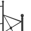 vidaXL Day Bed without Mattress Black 80x200 cm Steel