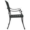 vidaXL Garden Chair 2 pcs Black 55 x 56.5 x 91cm Aluminium