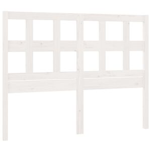 vidaXL Bed Headboard White 145.5x4x100 cm Solid Wood Pine