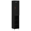 vidaXL Highboard Black 34.5x34x180 cm Engineered Wood