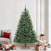 vidaXL Artificial Hinged Christmas Tree Green 210 cm PVC and Metal