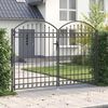 vidaXL Fence gate with Lock Grey 300 x 200 cm Steel