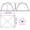vidaXL Tents with Roof with Air Vent Grey 320 x 320 x 218 cm Polyester