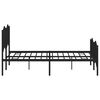 vidaXL Metal Bed Frame without Mattress with Footboard&nbsp;Black 140x200cm