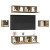 vidaXL TV Cabinet Set Wall-mounted 6 pcs Artisan Oak Engineered Wood
