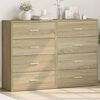 vidaXL Sideboards 2 pcs Sonoma Oak 60x31x84 cm Engineered Wood