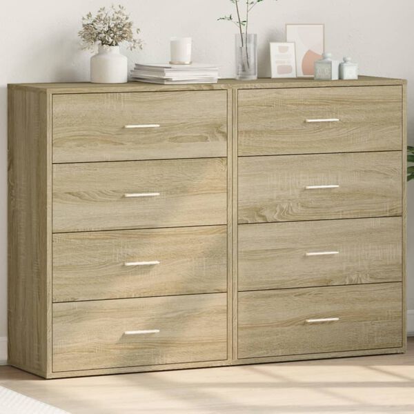 vidaXL Sideboards 2 pcs Sonoma Oak 60x31x84 cm Engineered Wood
