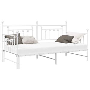 vidaXL Daybed Frame White 100 x 200 cm Steel