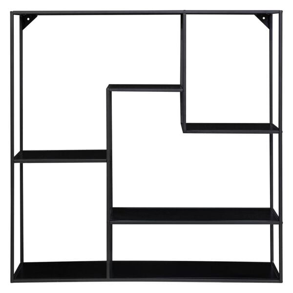 House Nordic Wall Shelf Avery 85x18x85 cm Black