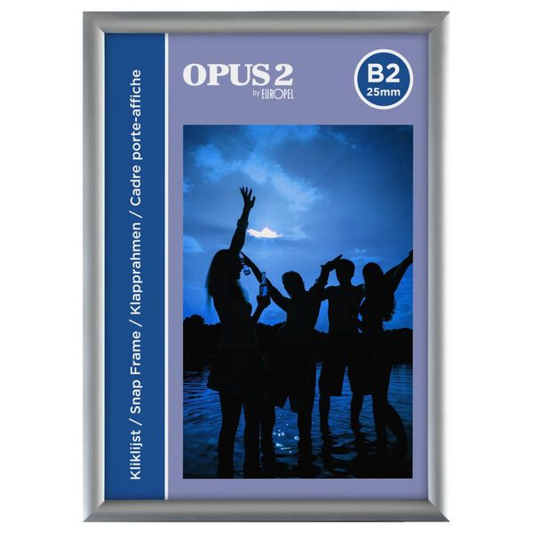 Europel Snap Frame B2 25 mm Aluminium