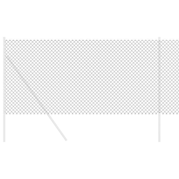 vidaXL Chain Link Fence Grey 10 x 1.4 m Steel