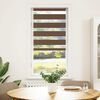 vidaXL Zebra Blind Brown 55x100 cm Fabric Width 50.9 cm Polyester