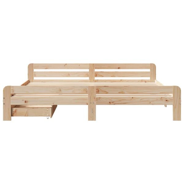 vidaXL Bed frame without Mattress 200x200 cm Solid Wood Pine