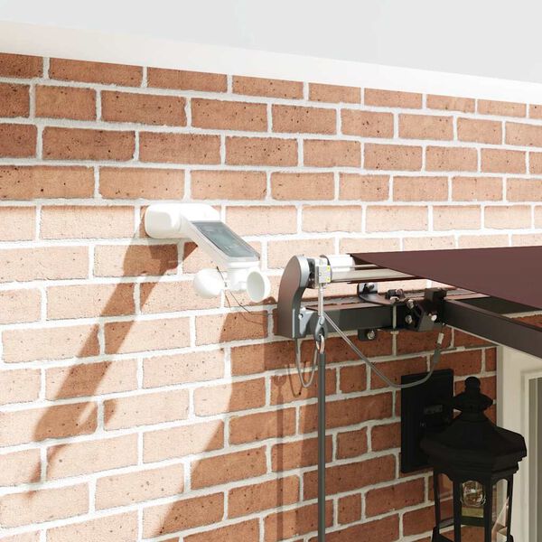 vidaXL Automatic Retractable Awning with LEDs Brown 400x300 cm