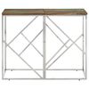 vidaXL Console Table Silver Stainless Steel and Solid Wood Reclaimed
