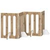 vidaXL Folding Pet Fence 4 pcs Artisan Oak 201 x 38 x 70 cm