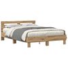 vidaXL Bed Frame Artisan Oak 140 x 190 cm Engineered Wood