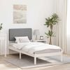 vidaXL Bed Frame with Upholstered Headboard Light Grey 75 x 190 cm
