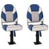 vidaXL 4 Piece Foldable Boat Seat Set High Backrest
