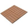 Grey 11 pcs 30 x 30 cm Decking Tiles WPC 1 sqm
