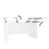 vidaXL Coffee Table White 80x50x42.5 cm Engineered Wood