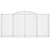 vidaXL Arched Gabion Baskets 25 pcs 300x50x140/160 cm Galvanised Iron
