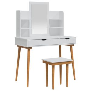 vidaXL Dressing Table Set FAUSKE 5 pcs White 100 x 50 x 143 cm