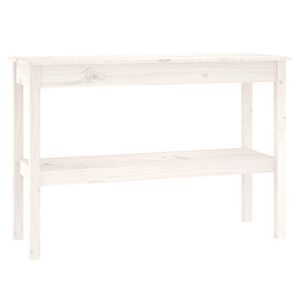 vidaXL Console Table White 110x40x75 cm Solid Wood Pine