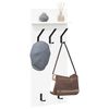 vidaXL Wall-Mounted Coat Rack White 40 x 10 x 90 cm Engineered wood