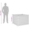 vidaXL Raised Garden Bed Brown 100x100x77 cm Galvanised Steel