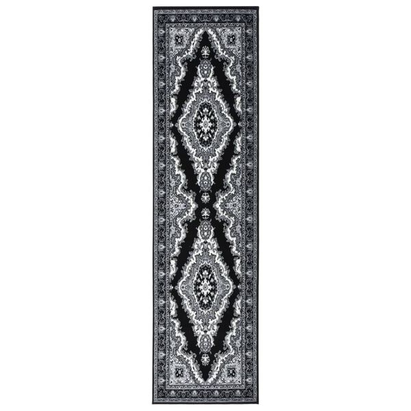 vidaXL Runner Rug BCF Black 80x350 cm