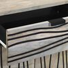 vidaXL Bedside Cabinet with Drawer White and Black 50 x 33 x 60 cm