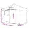vidaXL Foldable Party Tent Pop-Up with 4 Sidewalls Taupe
