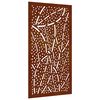 vidaXL Garden Wall Decoration 105x55 cm Corten Steel Leaf Design